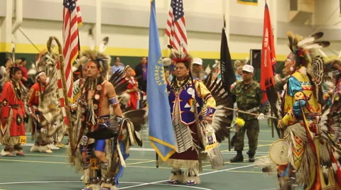 Veterans pow wow dance Stock-Footage 40344911
