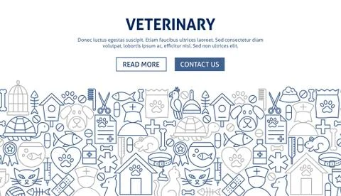 Veterinary Banner Design Stock Illustration