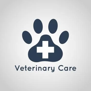 Veterinary care logo vector Stock Illustration