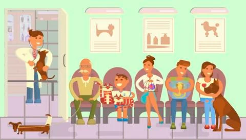 Veterinary clinic interior Illustrazione stock