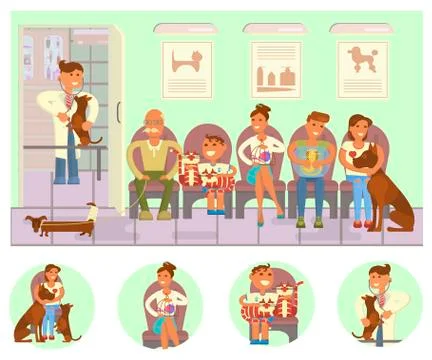 Veterinary clinic interior Stock Illustration