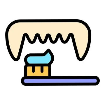 Veterinary clinic toothpaste icon vector flat イラスト素材