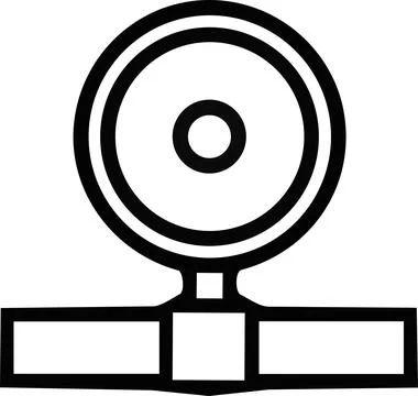 Veterinary head mirror reflector line art icon Illustrazione stock