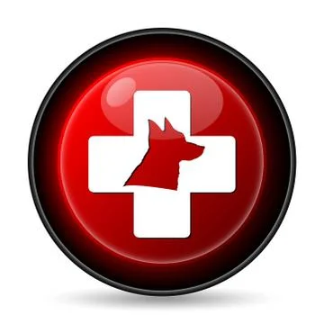 Veterinary icon. internet button on white background.. Stock Illustration