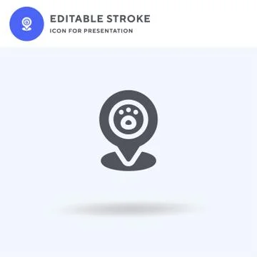 Veterinary icon vector, filled flat sign, solid pictogram isolated on white Stock Illustration