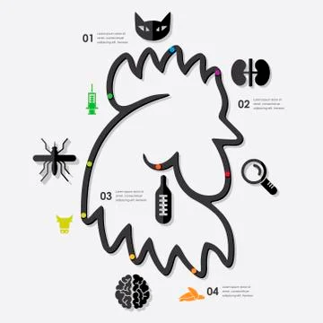 Veterinary infographic Stock Illustration