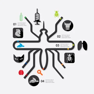 Veterinary infographic Stock Illustration