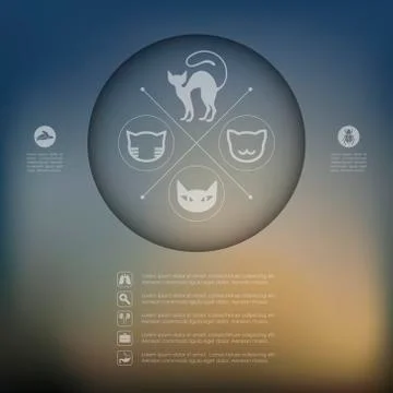 Veterinary infographic with unfocused background 스톡 일러스트