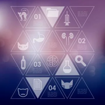 Veterinary infographic with unfocused background 스톡 일러스트