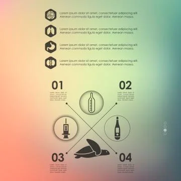 Veterinary infographic with unfocused background 스톡 일러스트