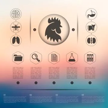 Veterinary infographic with unfocused background 스톡 일러스트