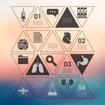 Veterinary infographic with unfocused background 스톡 일러스트