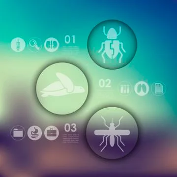 Veterinary infographic with unfocused background 스톡 일러스트