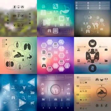 Veterinary infographic with unfocused background イラスト素材