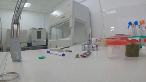 A veterinary laboratory for conducting tests. Moscow, Russia Stock Footage 261683410