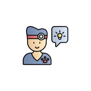 Veterinary, pets, idea color gradient vector icon Stock Illustration