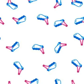 Veterinary rectal thermometer isometric icon seamless pattern Illustrazione stock