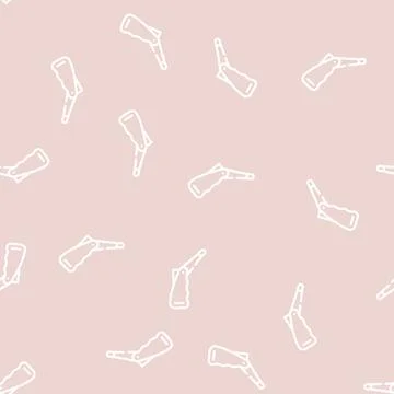 Veterinary rectal thermometer line vector seamless pattern 스톡 일러스트