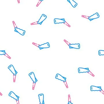 Veterinary rectal thermometer vector seamless pattern Illustrazione stock