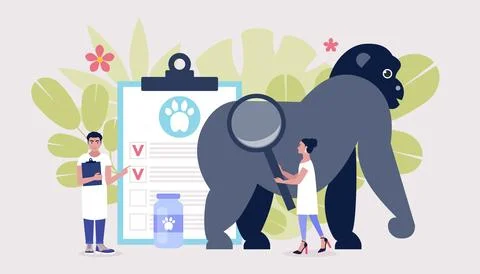 Veterinary science concept Stock Illustration