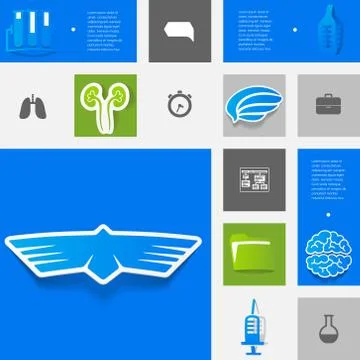Veterinary sticker infographic 스톡 일러스트