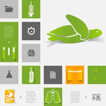 Veterinary sticker infographic Illustrazione stock
