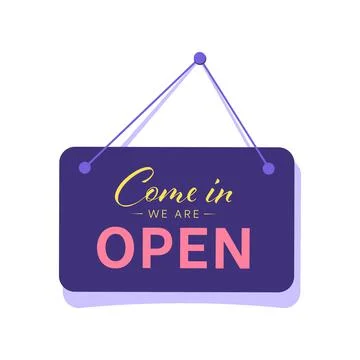Vetor Open signboard. Stock Illustration
