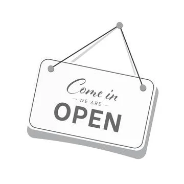 Vetor Open signboard. Stock Illustration