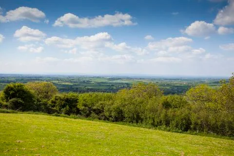 Vewing point over distant valleys Stock Photos