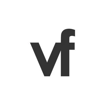 VF creative geometric initial based modern and minimal logo. Letter v f tre.. Stock Illustration