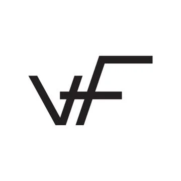 Vf initial letter vector logo icon Illustrazione stock
