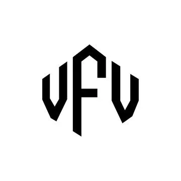 VFV letter logo design with polygon shape. VFV polygon and cube shape logo .. Stock Illustration