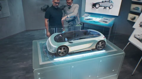 VFX animation of car high-tech developing 스톡 동영상 251041513