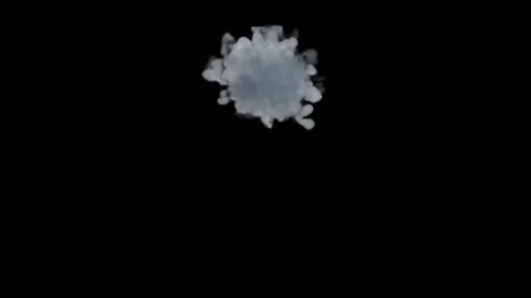 VFX animation of dry ice smoke clouds fog on green background. Stock Footage 134682467