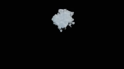VFX animation of dry ice smoke clouds fog on green background. Stock Footage 134682811