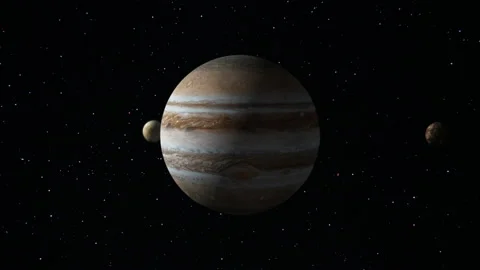 A VFX animation of Jupiter rotating in s... | Stock Video | Pond5