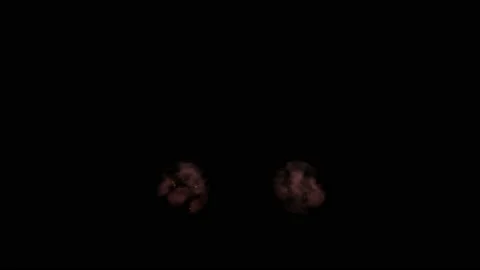 VFX Animation of Lungs filled Fire and Smoke, isolated on green background. Stock Footage 134702540