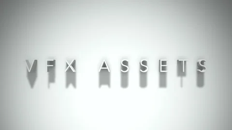 Vfx assets 3D title animation with shadows on a white background Stock Footage 297389949