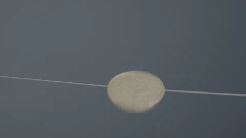 VFX Base: Flipped coin - Closeup in Slowmo | Arri Amira footage 스톡 동영상 278400905