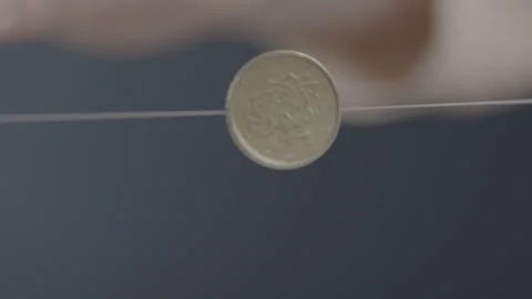 VFX Base: Flipping coin - Closeup in Slowmo | Arri Amira footage 스톡 동영상 278409728