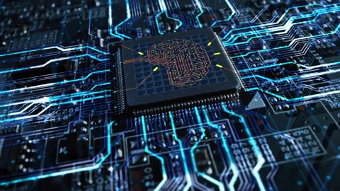 VFX Digitalized MIcrochip Video stock 140589539