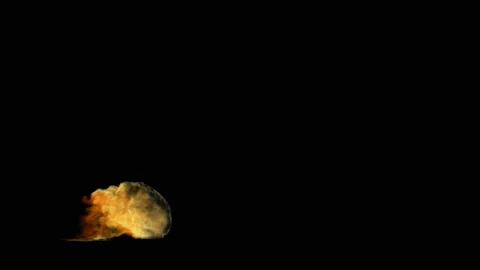 VFX Explosion Animation With Alpha channel. Stock Footage 131088496