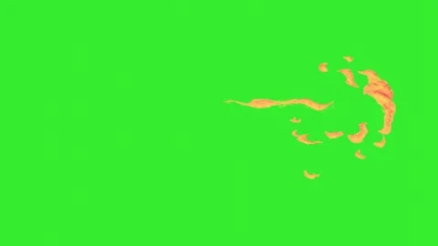 VFX fireball 2D animation blazing and hits the target Stock Footage 315348539