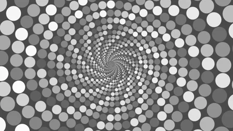 Vfx gray and white lights and darks futuristic circles swirling with pattern Stock Footage 135474540
