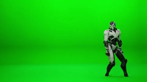 VFX Mecha Robot Dance Asset Stock Footage 321942936