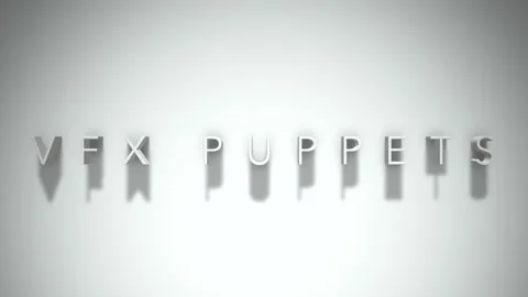Vfx puppets 3D title animation with shadows on a white background Stock Footage 297389965