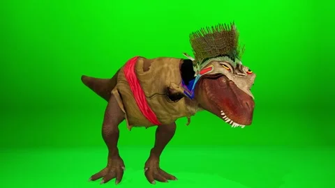 VFX Ready Jurrasic Creature Dance Asset Stock Footage 319742847