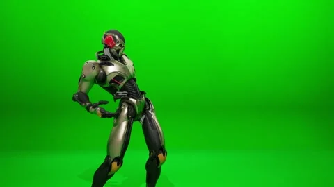 VFX Ready Robot Mech Dance Sequence Stock Footage 321921076