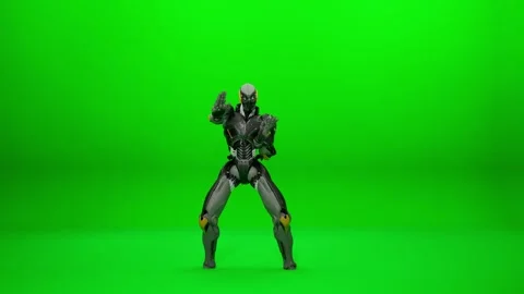 VFX Ready Robot Mech Dance Sequence Stock Footage 322166865