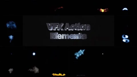VFX Simple Action Elements Motion Graphics Pack 스톡 동영상 202024442